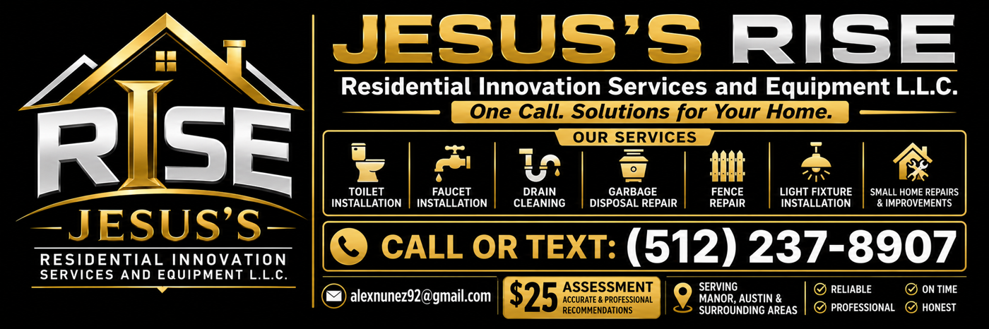 Jesus’s RISE home services sign